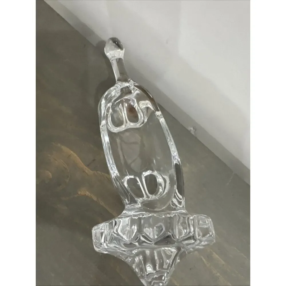 Sasaki Japan Crystal Glass Lion Figurine Accessory, Candy, Trinket Dish No Chips